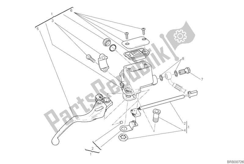 All parts for the Front Brake Pump of the Ducati Scrambler 1100 Sport PRO USA 2020
